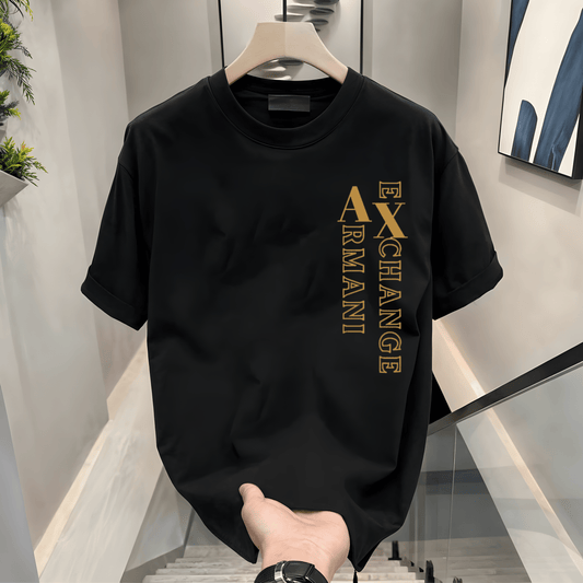 ARMANI EXCHANGE LINE PATTERN IMPORTED T-SHIRT